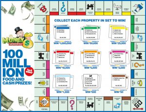 mcdonalds monopoly 2016 game board