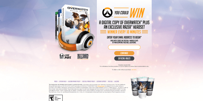 Win Overwatch At TacoBell.com Win Overwatch At TacoBell.com
