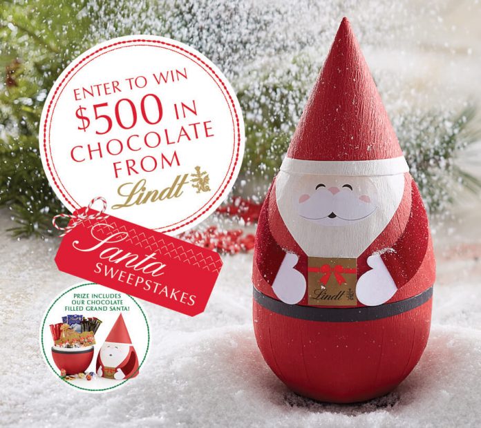 Lindt Santa Sweepstakes Lindt Santa Sweepstakes