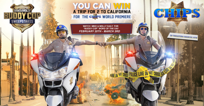 Mike & Molly Sweepstakes Buddy Cop Of The Day Mike & Molly Sweepstakes Buddy Cop Of The Day
