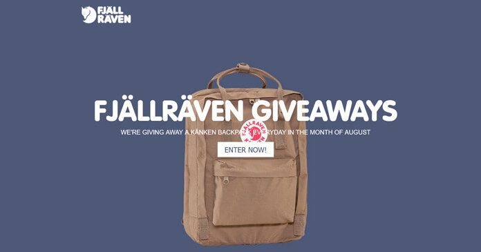 Fjällräven Kånken Backpack Giveaway 2017 Fjällräven Kånken Backpack Giveaway 2017