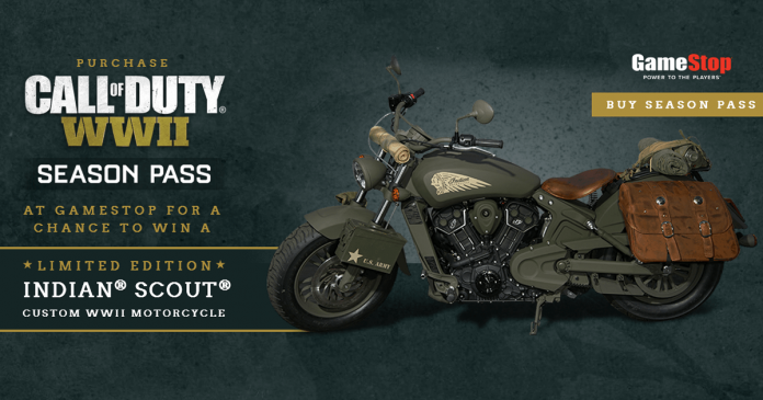 GameStop Call of Duty WW2 Indian Motorcycle Sweepstakes GameStop Call of Duty WW2 Indian Motorcycle Sweepstakes