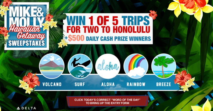 Mike Molly Sweepstakes - mike and molly sweepstakes hawaiian getaway word of the day winzily Mike Molly Sweepstakes - mike and molly sweepstakes hawaiian getaway word of the day winzily