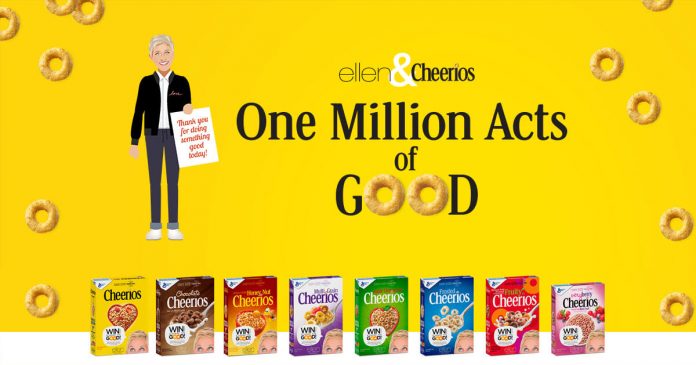 Ellen and Cheerios One Million Acts of Good Codes Ellen and Cheerios One Million Acts of Good Codes