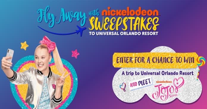 Fly Away with Nickelodeon Sweepstakes Fly Away with Nickelodeon Sweepstakes