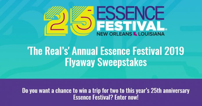 The Real Annual Essence Festival 2019 Flyaway Sweepstakes The Real Annual Essence Festival 2019 Flyaway Sweepstakes