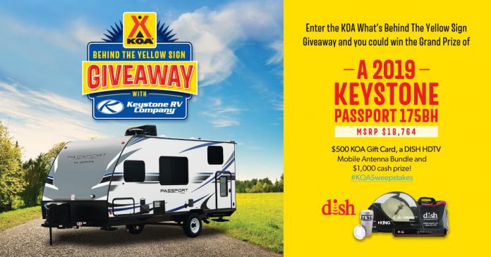 2019 KOA Behind The Sign Giveaway 2019 KOA Behind The Sign Giveaway
