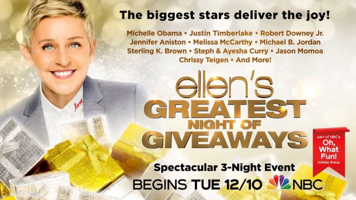 Ellen's Greatest Night of Giveaways Sweepstakes Ellen's Greatest Night of Giveaways Sweepstakes
