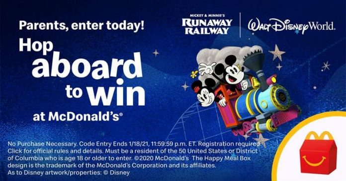 Hop Aboard to Win Sweepstakes at McDonald's Hop Aboard to Win Sweepstakes at McDonald's