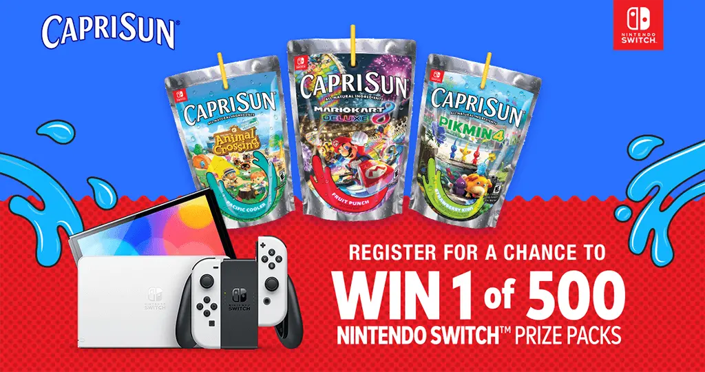 Capri Sun Sweepstakes 2025 Win 1 of 500 Nintendo Switch!